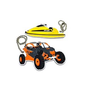 Custom 3D יאכטה צורת גומי Keychain קרטון הסיליקון מחזיק מפתחות