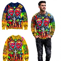 T-shirt à manches longues en maille gaufrée personnalisé Huili OEM pour hommes, coupe ample et oversize, motif vintage, fabriqué au Bangladesh