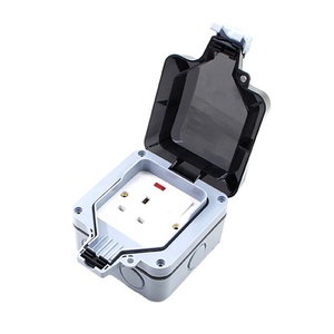 Thời tiết <span class=keywords><strong>Power</strong></span> Switched ổ cắm với Neon anh tiêu chuẩn ABS + PC Ổ cắm điện Bìa 13A Đánh giá hiện tại ngoài trời tường sử dụng - Product Image 6