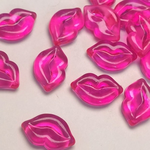 Cabochon Trasparenti a Forma di Labbra Rosse da 25mm per San Valentino, Adorabili Decorazioni per Slime e Accessori Fai-da-Te - Product Image 5