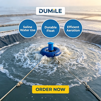 Aérateur à fond flottant, conception circulaire à flotteur, moteur en cuivre pour système d'aquaculture Biofloc pour étangs à poissons et crevettes