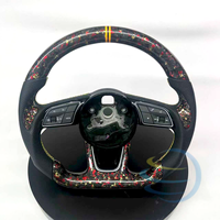 Volant en cuir et fibre de carbone personnalisé pour Audi B9, compatible avec Audi A3 A4 A4L S4 RS4 A5 S5 RS5 A6L A7 Q2L Q3 Q5 Q5L Q7