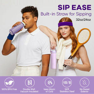 Botella Deportiva Aislada de Acero Inoxidable con Tapa de Apertura Rápida, a Prueba de Fugas, Libre de BPA, OEM - Product Image 6