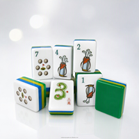 Tuiles de Mahjong de luxe avec bordure dorée pour collectionneurs, présentation, soirées jeux, divertissement à la maison, ensemble de jeu, approvisionnement en gros, disponible au prix de détail