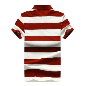 TONGYANG Stripe <strong>Polo</strong> <strong>Shirts</strong> <strong>Mens</strong> <strong>Slim</strong> <strong>Fit</strong> Short Sleeve Striped <strong>Polo</strong> <strong>Shirts</strong> for <strong>Men</strong> Summer Turn-down Collar <strong>Polos</strong> in Stock - Product Image 4
