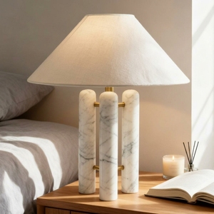 Lampe de table en tissu motif <span class=keywords><strong>champignon</strong></span> marbré, style postmoderne, simple <span class=keywords><strong>et</strong></span> créatif, pour salon, bureau, chambre à coucher, lampe de bureau décorative - Product Image 1