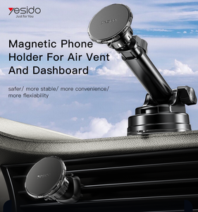 Support magnétique universel pour téléphone de voiture <span class=keywords><strong>Yesido</strong></span> C160, rotation à 360 degrés, télescopique, pour pare-brise et tableau de bord - Product Image 2