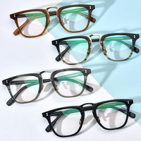 19214 Monture de lunettes en acétate de haute qualité, nouvelle collection, multicolore, personnalisable, tendance, pour petits visages, unisexe, avec verres