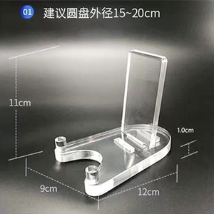 Supports d'assiettes en <span class=keywords><strong>acrylique</strong></span> transparent personnalisés Supports d'assiettes Affichage Place Réglage Ustensiles de cuisine Armoire Maison Organisateur Présentoirs - Product Image 2