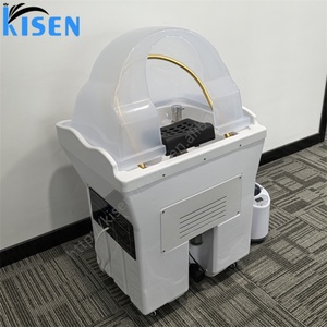 อ่างสระผมเคลื่อนที่ Kisen พร้อมระบบหมุนเวียนน้ำ ถังเก็บน้ำ 60 ลิตร ถาดรองอ่างเคลื่อนที่สำหรับร้านเสริมสวย - Product Image 5