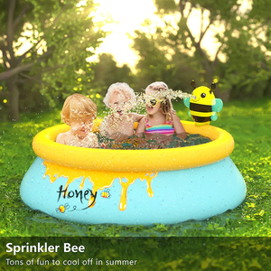 B02 J JLeisure 12010 Bee Spray 3D <span class=keywords><strong>Piscine</strong></span> <span class=keywords><strong>gonflable</strong></span> pour enfants en plein air, hors sol, bleue, Sun <span class=keywords><strong>Club</strong></span> - Product Image 2