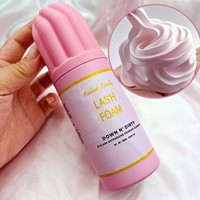 Nettoyant Cils Fouetté Végétalien 100ml Marque Privée, Shampoing Fouetté Personnalisé pour Extensions de Cils, Vente en Gros, Sans Cruauté Animale