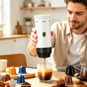 Cafetera Espresso Portátil a Batería 3 en 1, Cafetera de Cápsulas con Calentador, 20 Bares, Cafetera Pequeña para Glamping y Actividades al Aire Libre - Product Image 1