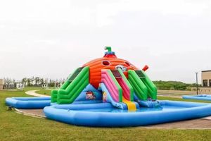 Parc aquatique gonflable commercial avec jeux, château gonflable et toboggan aquatique avec <span class=keywords><strong>piscine</strong></span> pour le plaisir en plein air - Product Image 5