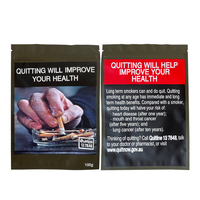 30g 50g Plastique laminé Feuille d'aluminium Feuilles à fumer Emballage Pochette à tabac vide