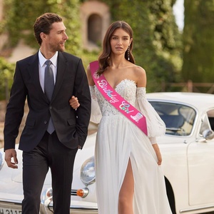 Écharpe d'anniversaire pour femme avec feuille irisée rose vif, style cowgirl disco, pour décoration de fête western - Product Image 5