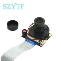 Module de caméra grand Angle Raspberry Pi 5MP avec câble Webcam Fisheye OV5647 160 P 70 95 1080 degrés