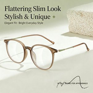 Gafas Decorativas Ultraligeras Vintage TJ5895 con Protección Anti-Luz Azul, Monturas Elegantes y Literarias para un Look Natural - Product Image 3