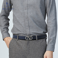 Ceinture en cuir véritable avec boucle personnalisée BLU pour hommes et femmes, boucles de ceinture personnalisées