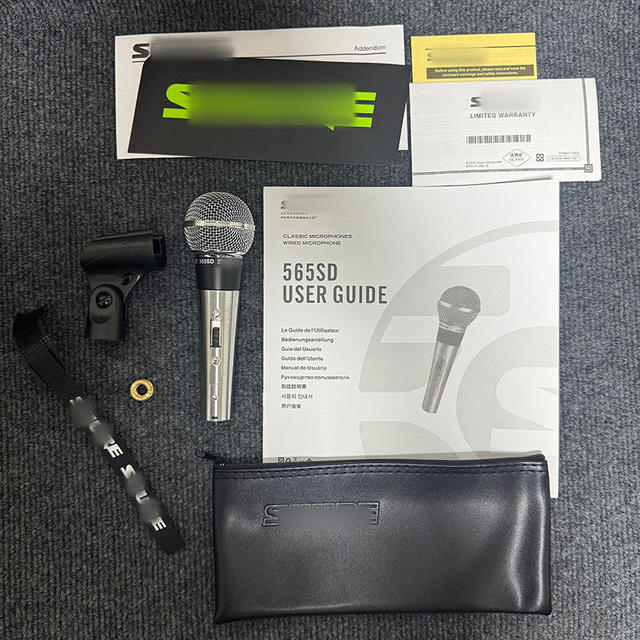 565SD Professional Wired Dynamic Microphone for Professional Vocal Low Noise Use Stage Performance Karaoke Live Streaming