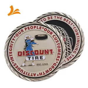 Manufacturer Custom Soft Enamel Plated Sport Challenge Coins Silver Metal Custom Competitive Metal Coin