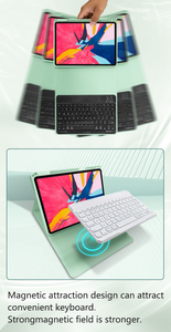 Syx Tùy Chỉnh 360 Độ Xoay Bàn Phím PU Trường Hợp Đối Với <span class=keywords><strong>iPad</strong></span> Không Khí 3 10.5 Inch Silicone Tablet Bìa Cho <span class=keywords><strong>iPad</strong></span> 10.2 2021 2020 2019 - Product Image 5