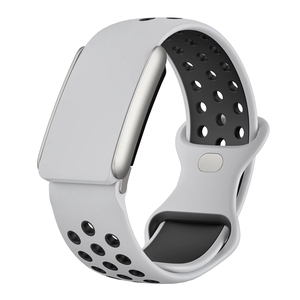 Dual Color Perforated Breathable Soft Waterproof Sweatproof Adjustable Silicone <b>Smart</b> Watch Replacement Band for Sports Daily - Product Image 1