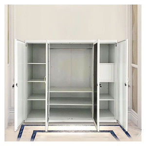 Armadio in acciaio mobili camera da letto Lemari Pakaian Besi 4 Pintu Swing Cermin <span class=keywords><strong>Laci</strong></span> legari Baju armadi in metallo - Product Image 2