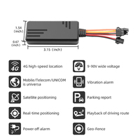Buena calidad precio razonable 4G GPS Tracker micrófono externo/relé/SOS aplicación en tiempo Real Seguimiento de flota de coche Mini GPS Tracker