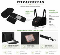 Lit pour chien Central Control Car, Caisse de transport portable pour animaux, Lit pour chat toutes saisons, Harnais de transport pour animaux pour siège avant, pour usage extérieur