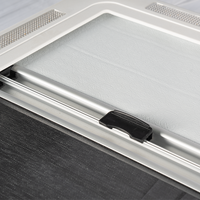 Fenêtre latérale manuelle pour camping-car, caravane, véhicule de camping, cadre supérieur en aluminium, installation par serrage, certifiée CE, garantie 1 an