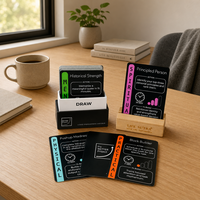 Impression personnalisée avec boîte à couvercle et base et support en bois pour jeu de cartes d'affirmation - Fabricant en gros de jeux de cartes personnalisés