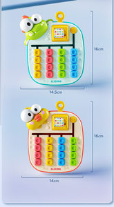Plateau <span class=keywords><strong>d</strong></span>'activités labyrinthe de perles en plastique, jouet éducatif Montessori pour enfants de 3 ans, blocs coulissants multicolores, motricité fine, coordination œil-main - Product Image 6
