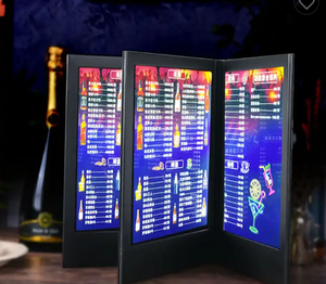 Có thể sạc lại A4 LED hiển thị ánh sáng cuốn sách bảng chiếu sáng double side <span class=keywords><strong>menu</strong></span> cho Bar KTV Câu lạc bộ đêm có thể gập lại - Product Image 5