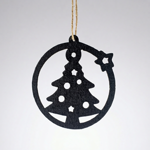 Christmas ornament iron Christmas ornament black metal ornament laser cut ornament decorative <b>hanging</b> ornament <b>hanging</b> Christmas - Product Image 1