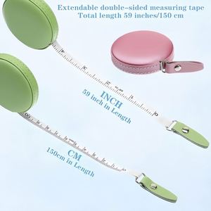 Mètre Ruban en Cuir Personnalisé avec Logo, Double Face, Rétractable Automatique, Petit Mètre Ruban pour Mesure Corporelle, Couture, Tissu, Diététique - Product Image 4