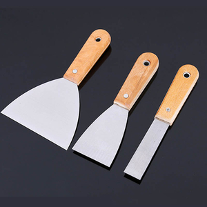 Bán Hot tái sử dụng loại bỏ tường thép không gỉ Putty <span class=keywords><strong>scraper</strong></span> đôi-kẹp tay cầm bằng gỗ để làm sạch cho công nghiệp DIY dự án - Product Image 3