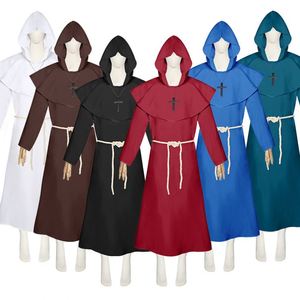 Disfraz de Monje Medieval con Capucha, Túnica de Sacerdote Renacentista, Traje de Mago para Halloween, Cosplay - Product Image 2