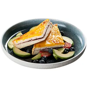 Custom elegant 8-inch large plates with high quality cutlery ceramic plates are provided for the restaurant hotel dishes