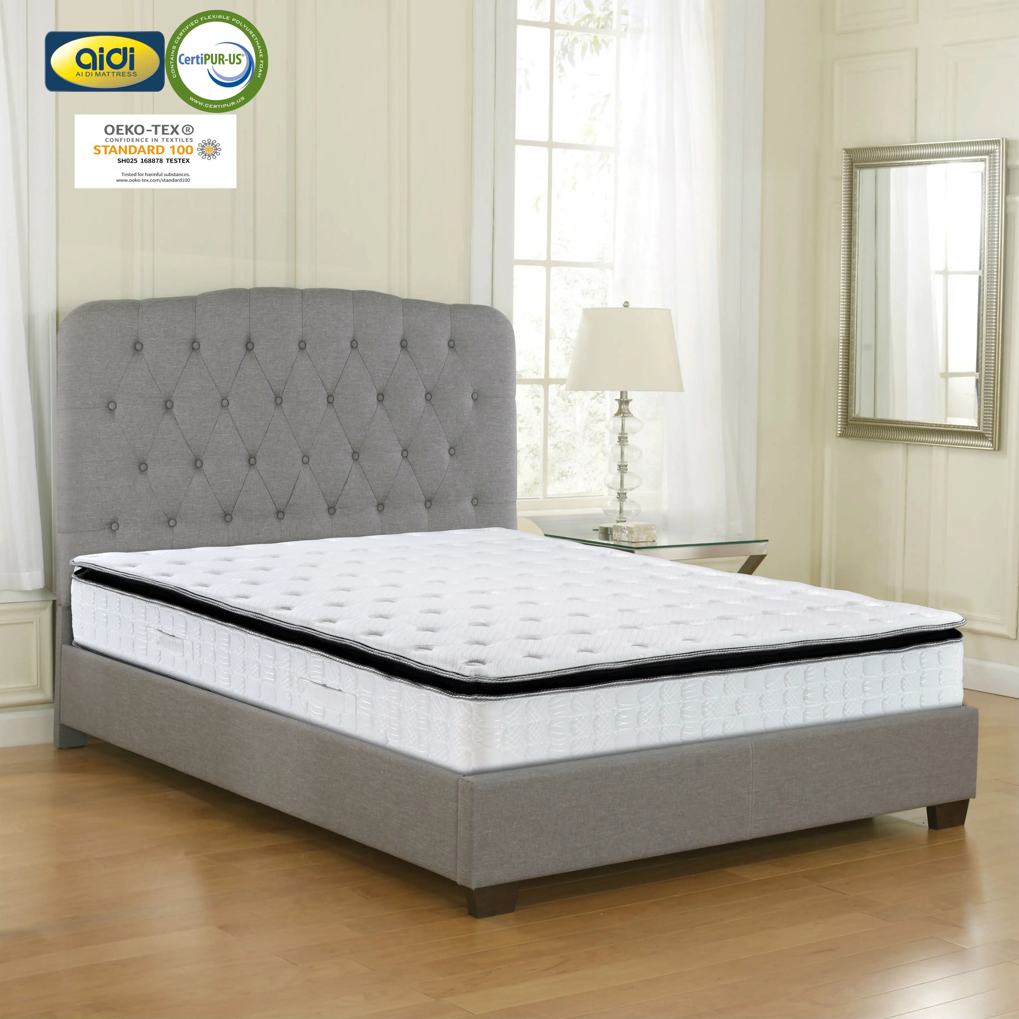 AIDI Vacuum Compress Roll Up Pocket Spring Bed Mattress Top Mattress Brands in India Angel Dream Pocket Spring Bed Mattress