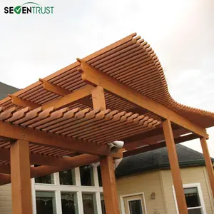 Exterior WPC panel garden outdoor table weather resistant pergola