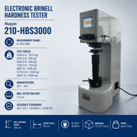 Testeur de dureté Brinell numérique Huayin 210HBS-3000, tourelle manuelle, écran tactile, machine de test de dureté des métaux