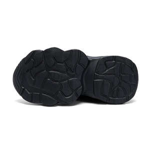 أحذية رياضية للأطفال باللون الأسود للذهاب إلى المدرسة، خفيفة الوزن وقابلة للتنفس مع شبكة وزر دوار، أحذية بيضاء للطلاب - Product Image 4