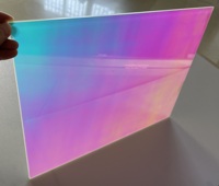 Plaque acrylique irisée colorée découpée au laser pour l'art, la publicité et la décoration SevenneonLighting Rainbow 200x200MM Taille Chine continentale