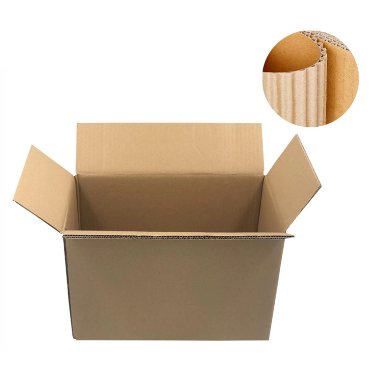 Factory Carton Rectangular Postal Carton Wholesale Kraft Paper Five Layer Thickened and Hard Packaging Box