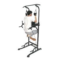 Équipement d'entraînement multifonctionnel pour gymnastique à domicile Barre de traction en acier Tour de puissance Station d'immersion avec support Musculation pour hommes femmes