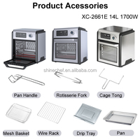 14L... 18L... 20L... 22L 110-220V saludable frito circulación de aire pollo frito máquina freidora aire cocina aire freidora eléctrica horno