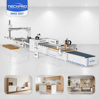 Línea de Producción CNC Inteligente TechPro 3.0 (TPM1325-3.0Line) Router de Madera ATC y Máquina de Anidamiento para Muebles de Madera MDF