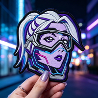 Patch Bordir Cyberpunk Personalisasi Grosir Karakter Anime Gadis Aplikasi Kain Bordir Kustom Patch Bordir Gadis