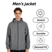 Veste zippée à capuche gris minimaliste pour homme – Style urbain décontracté, coupe régulière, idéale pour le quotidien et les activités extérieures